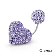 GIUMKA鎖針耳環繽紛小愛心鋼針 簡約素色系列 單支價格 多色任選 MF04001 無 D款耳環單一支