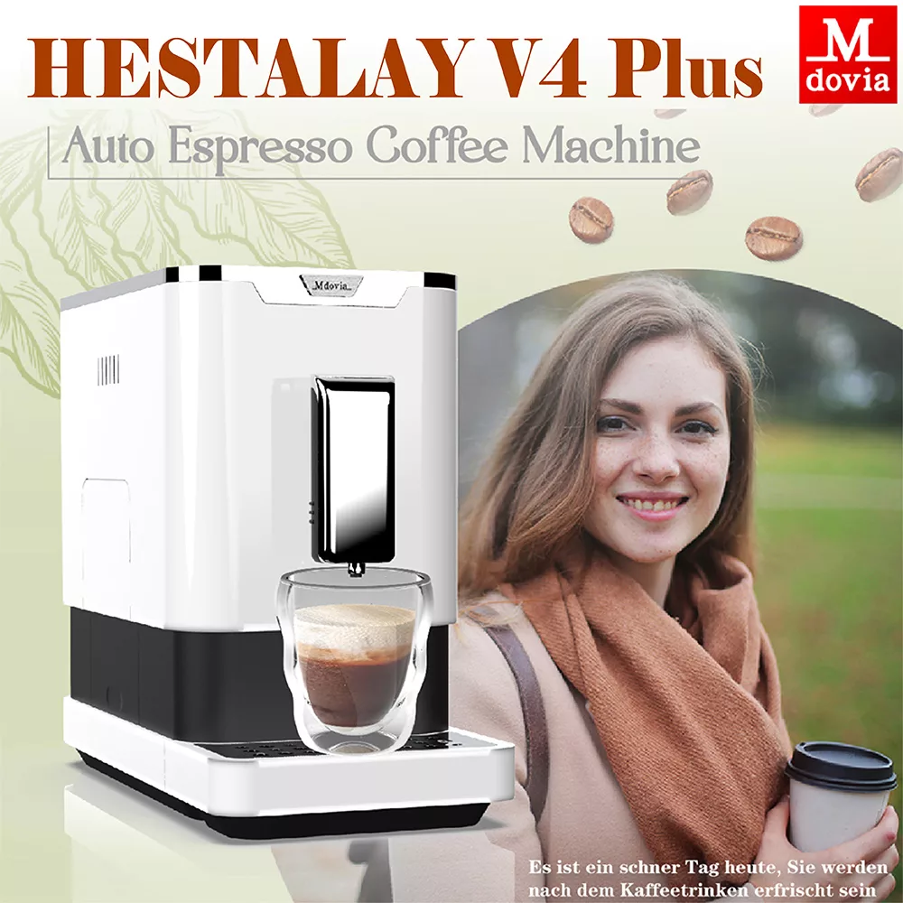 Mdovia Hestalay V4 Plus 全自動做拿鐵/卡布奇諾 義式咖啡機 星耀白