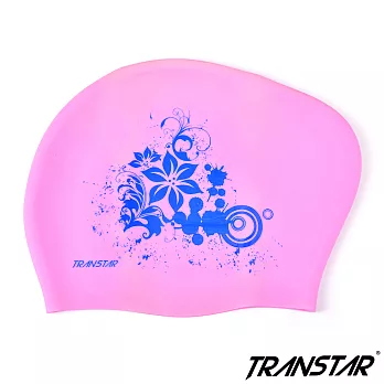 TRANSTAR 純矽膠泳帽-止滑顆粒防靜電-長髮專用 粉紅