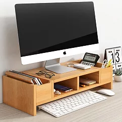 【AOTTO】大容量收納桌上型螢幕增高架(收納架 置物架 增高架) 桌上架