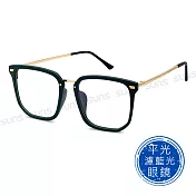 【SUNS】時尚濾藍光眼鏡 復古大框百搭 網紅流行款 男女適用 S1051 抗紫外線UV400 復古綠