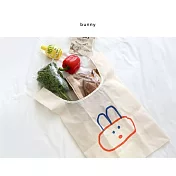 【U】Romane -購物袋(中) 兔子(米白)