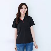 【遊遍天下】MIT環保紗女款抗UV吸濕排汗機能POLO衫(GS1022) / 黑色 XL 黑色