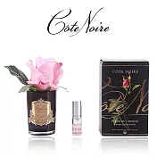 【法國 Cote Noire 寇特蘭】小朵玫瑰香氛花黑瓶(附贈5ml精油x1) 粉紅玫瑰香氛花黑瓶