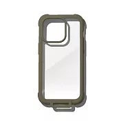 bitplay Wander Case 隨行殼 iPhone14 Plus-6.7吋 透明背蓋軍規防摔手機殼附風格貼紙 卡其綠