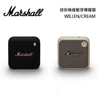 Marshall Willen 迷你無線藍芽揚聲器 奶油白 黑色黃銅 Willen Cream
