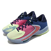 Nike 籃球鞋 Zoom Freak 4 EP 深藍 紫紅 黃 字母哥 希臘怪物 氣墊 男鞋 DO9678-400