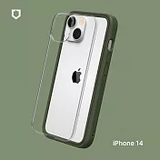 犀牛盾iPhone 14 (6.1吋) Mod NX 防摔邊框背蓋兩用手機保護殼 - 軍綠