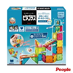 日本People─益智磁性積木BASIC系列─滾球滑道&聲音遊戲組(1Y6m+/磁力片/磁力積木/STEAM玩具)