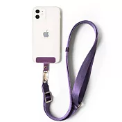 ekax｜雙手釋放手組(手機小夾片+單鉤尼龍背帶)葡萄紫