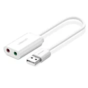 綠聯 USB音效卡 (白色)