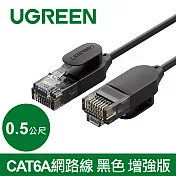 綠聯 CAT6A網路線 黑色 增強版 (1.5公尺)