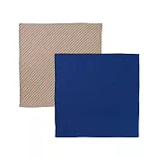 丹麥OYOY Iro 有機棉紗布包巾2入組 / 海軍藍