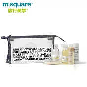 m square 字母防水PVC化妝包 S-買一送一！ (顏色隨機)