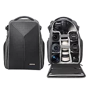 【Prowell】相機後背包 相機保護包 專業攝影背包 單眼相機後背包 WIN-23151 黑色