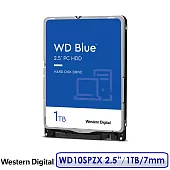 WD 威騰  1TB 2.5吋 7mm 5400轉 藍標內接硬碟 WD10SPZX
