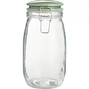《Premier》扣式玻璃密封罐(綠1.5L) | 保鮮罐 咖啡罐 收納罐 零食罐 儲物罐