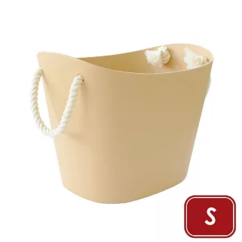 《八幡化成》棉繩收納籃(奶茶S) | 整理籃 置物籃 儲物箱