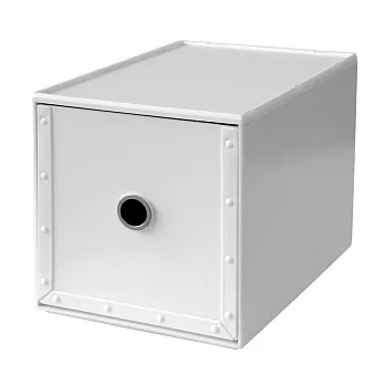 《八幡化成》抽屜整理收納箱(簡約白16.5cm) | 整理籃 置物籃 儲物箱