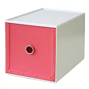 《八幡化成》抽屜整理收納箱(胭紅16.5cm) | 整理籃 置物籃 儲物箱