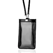 【LIEVO】 TOUCH - 真皮斜背手機護照包 黑色(IPhone / Samsung / Asus適用7 吋螢幕以下手機)