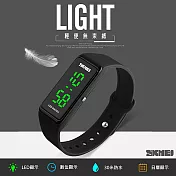 【SKMEI】防水LED男女運動電子錶(1265BK) 黑色
