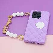 【Candies】iPhone 14 Pro Max - 經典小香風晚宴包(Love-紫) 手機殼 無