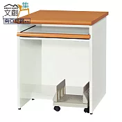 【文創集】比莉 環保2.2尺南亞塑鋼鍵盤書桌組合(書桌＋主機架) 時尚雙色