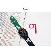 【U】Romane －Romane Apple Watch 矽膠錶帶38-40mm 兔子(綠+深藍)