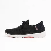 Skechers Go Walk 6 [124568WBKHP] 女 健走鞋 運動 休閒 步行 寬楦 針織 舒適 黑 粉