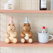 【U】Romane －DONATDONAT 多拿熊洗手乳罐 咖(藍色壓頭)