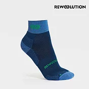 【Rewoolution】RUN 輕量避震羊毛短襪 L 藍色