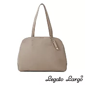 Legato Largo Lineare 輕量小法式托特貝殼包- 奶茶色