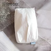 【日本TOYO CASE】棉麻布壁掛磁吸式口罩收納袋- 氣質白