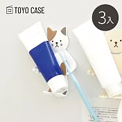 【日本TOYO CASE】動物造型可彎折磁吸式收納掛勾-3入- 貓