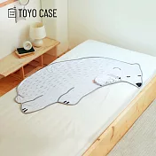 【日本TOYO CASE】動物造型涼感透氣三合一午睡枕/涼墊/涼毯- 北極熊