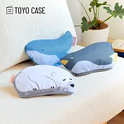 【日本TOYO CASE】動物造型涼感透氣三合一午睡枕/涼墊/涼毯- 鯨魚