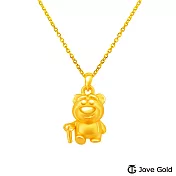 Disney迪士尼系列金飾 立體黃金墜子-立體熊抱哥款  送黑皮繩項鍊