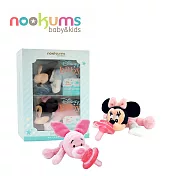 nookums 美國 迪士尼禮盒組 寶寶可愛造型安撫奶嘴/玩偶 - 米妮+小豬
