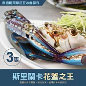 【優鮮配】巨無霸斯里蘭卡公花蟹3隻(350-400g/隻) 免運組