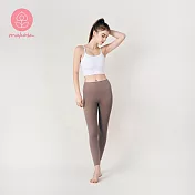 【Mukasa】LISSOM 輕盈裸感瑜珈褲 - 可可色 - MUK-22901 M 可可色