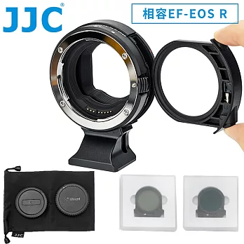 JJC佳能Canon副廠插入式濾鏡全電子自動對焦鏡頭轉接環CA-EF_RF_K(含CPL偏光鏡.VND減光鏡.UV濾鏡;相容原廠EF-EOS R)