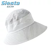 日本製造Siesta側邊蝴蝶結造型淑女帽抗UV紫外線遮陽防曬帽130981 亞麻色