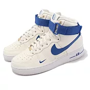 Nike 休閒鞋 Wmns Air Force 1 HI SE 女鞋 白 藍 AF1 高筒 40週年 DQ7584-100