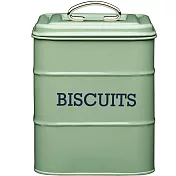 《KitchenCraft》復古餅乾密封罐(綠2800ml) | 保鮮罐 咖啡罐 收納罐 零食罐 儲物罐