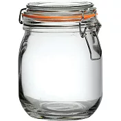 《Utopia》扣式玻璃密封罐(橘750ml) | 保鮮罐 咖啡罐 收納罐 零食罐 儲物罐