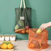 E.City_環保蔬果單肩購物收納網袋(2入) 橘色