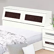 【文創集】南亞塑鋼 桑卡多彩5尺雙人床頭箱(七色可選+不含床底+不含床墊) 胡桃白雙色