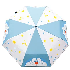 【Doraemon 哆啦A夢】降溫傘 自動傘 雨傘 哆啦A夢 小叮噹 (28*5.5*5.5cm) 淺藍大臉