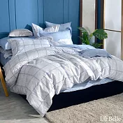 義大利La Belle《田園風格》雙人純棉四件式防蹣抗菌吸濕排汗兩用被床包組